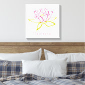 Meditieren. Blume Lotus/Wasserlilie Illustration Leinwanddruck (Insitu (Schlafzimmer))