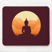 Meditieren Buddha Sunset Mousepad (Vorne)