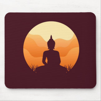Meditieren Buddha Sunset Mousepad
