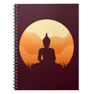 Meditieren Buddha Sunset Notebook Notizblock