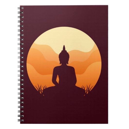 Meditieren Buddha Sunset Notebook Notizblock (Vorderseite)