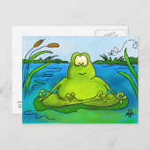 Meditieren der Froschkunst Postkarte (Vorne/Hinten)