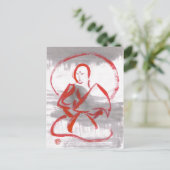 Meditieren der Shaolin Monk Postkarte (Stehend Vorderseite)