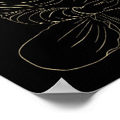 Meditieren des Goldenen Buddha Poster (Ecke)