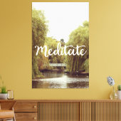 Meditieren im Park inspirierende Botschaft Leinwanddruck (Insitu (Wohnzimmer))