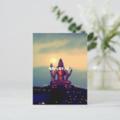 meditieren postkarte (Stehend Vorderseite)