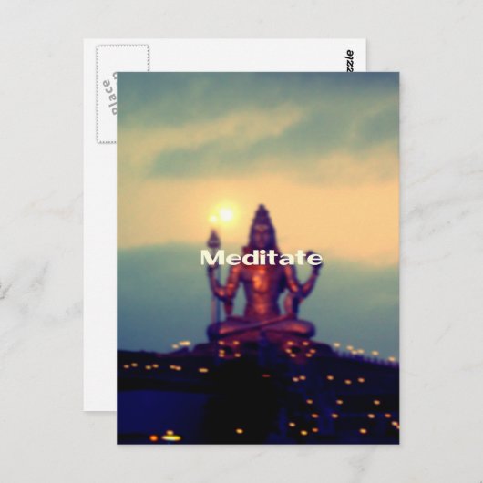 meditieren postkarte (Vorne/Hinten)
