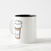 Meditieren Sie zweimal täglich Zweifarbige Tasse (Vorderseite Links)