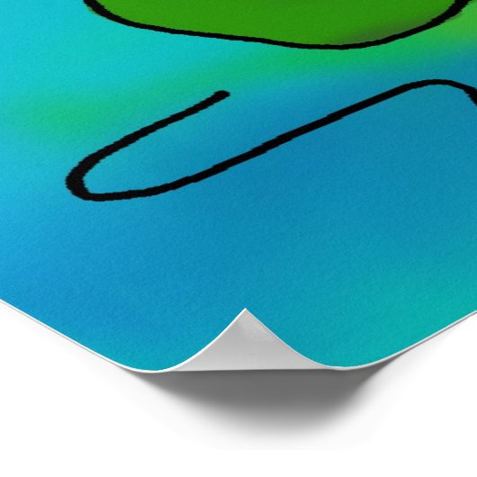 Meditieren von Froschkunst oder Poster (Ecke)