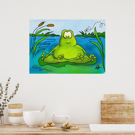 Meditieren von Froschkunst oder Poster (Küche)