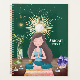 Meditieren von Yoga Girl Crystals Earthy Green Planer