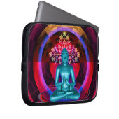 Meditierende blaue Buddha-Laptop-Hülse Laptopschutzhülle (Vorne Rechts)