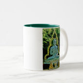 Meditierende Buddha-Tasse Zweifarbige Tasse (VorderseiteRechts)