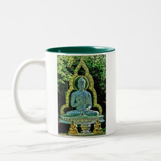 Meditierende Buddha-Tasse Zweifarbige Tasse (Links)