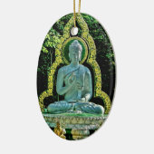 Meditierende Buddha-Verzierung Keramik Ornament (Links)