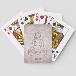 Meditierende Dame Benutzername Spielkarten