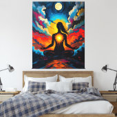 Meditierende Frau Abstrakt Leinwanddruck (Insitu (Schlafzimmer))