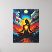 Meditierende Frau Abstrakt Leinwanddruck (Vorderseite)