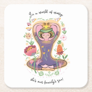 Meditierende Frau Rechteckiger Pappuntersetzer