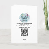 *~* Meditierende Frau Spirituelle FLORAL SC4 BLANK Dankeskarte (Rückseite)