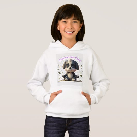 Meditierende Katze Hoodie (Vorne ganz)