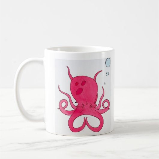 Meditierende Krake Kaffeetasse (Links)