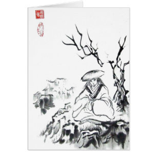 Meditierende Samurai-Kunst