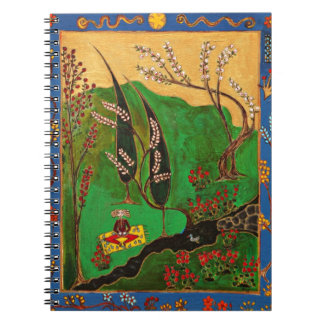 Meditierende Vorlagenzeitschrift Notizblock