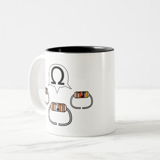 Meditierende Widerstände Zweifarbige Tasse (Vorderseite Links)