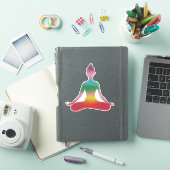 Meditierende Yoga-Kunst Aufkleber (iPad Hülle)