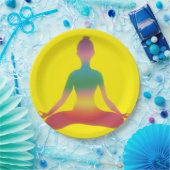Meditierende Yoga-Kunst Pappteller (Party)