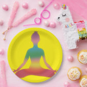 Meditierende Yoga-Kunst Pappteller (Party)