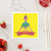 Meditierende Yoga-Kunst Serviette (Beispiel)