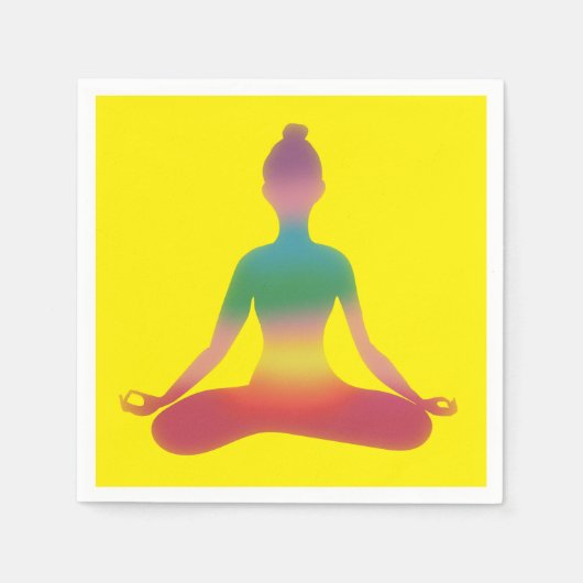 Meditierende Yoga-Kunst Serviette (Vorderseite)