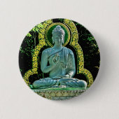 Meditierender Buddha-Knopf Button (Vorderseite)