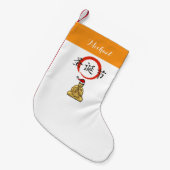 Meditierender Buddha mit "glücklichem Weihnachten Kleiner Weihnachtsstrumpf (Vorderansicht (hängend))