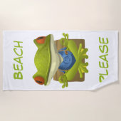 Meditierender Frosch Strandtuch (Vorderseite)