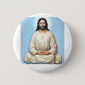 Meditierender Jesus mit OM Button (Vorderseite)
