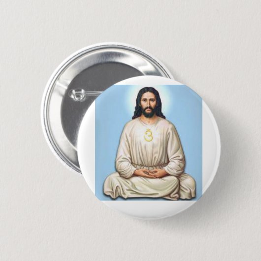 Meditierender Jesus mit OM Button (Vorne & Hinten)