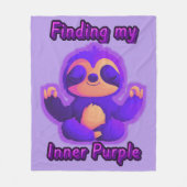 meditierender lila Schluck Suche nach meinem Inner Fleecedecke (Vorderseite)