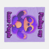 meditierender lila Schluck Suche nach meinem Inner Fleecedecke (Vorderseite (Horizontal))