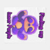 meditierender lila Schluck Suche nach meinem Inner Fleecedecke (Vorderseite (Horizontal))