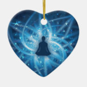 Meditierender Yogi Keramik Ornament (Vorne)