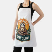 Meditierendes Faultier Vintage Entspannter Geist T Schürze (InSitu)