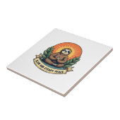 Meditierendes Faultier Vintage Entspannter Humor D Fliese (Seite)