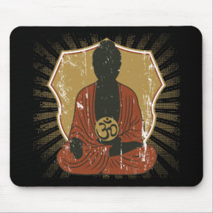Meditierendes OM Symbol Buddhas Mousepad