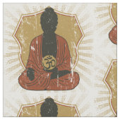 Meditierendes OM Symbol Buddhas Stoff (Nahaufnahme)