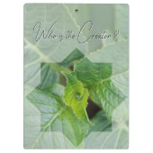 Meditierter Blockhalter über die Schöpfung Gottes Klemmbrett (Rückseite)