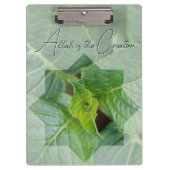 Meditierter Blockhalter über die Schöpfung Gottes Klemmbrett (Vorderseite)