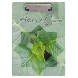 Meditierter Blockhalter über die Schöpfung Gottes Klemmbrett